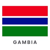 Flagge von Gambia Vektor Illustration isoliert auf Weiß Hintergrund.