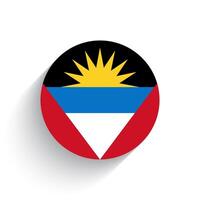 National Flagge von Antigua und Barbuda Symbol Vektor Illustration isoliert auf Weiß Hintergrund.