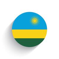 National Flagge Symbol Vektor Illustration von Ruanda isoliert auf Weiß Hintergrund.