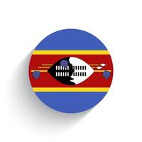 National Flagge von Swasiland Symbol Vektor Illustration isoliert auf Weiß Hintergrund.