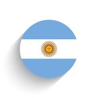 nationell flagga av argentina ikon vektor illustration isolerat på vit bakgrund.