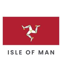 Flagge von Insel von Mann isoliert auf Weiß Hintergrund. vektor