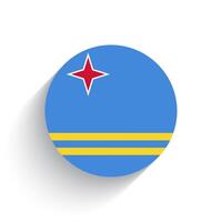 National Flagge von Aruba Symbol Vektor Illustration isoliert auf Weiß Hintergrund.