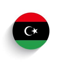 National Flagge von Libyen Symbol Vektor Illustration isoliert auf Weiß Hintergrund.