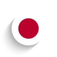 National Flagge von Japan Symbol Vektor Illustration isoliert auf Weiß Hintergrund.