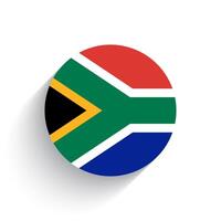 National Flagge von Süd Afrika Symbol Vektor Illustration isoliert auf Weiß Hintergrund.