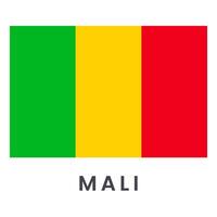 Vektor Flagge von Mali isoliert auf Weiß Hintergrund.
