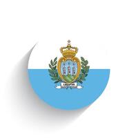 National Flagge von san Marino Symbol Vektor Illustration isoliert auf Weiß Hintergrund.