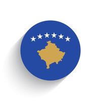National Flagge von kosovo Symbol Vektor Illustration isoliert auf Weiß Hintergrund.