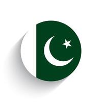 National Flagge von Pakistan Symbol Vektor Illustration isoliert auf Weiß Hintergrund.