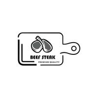 Rindfleisch Logo. Symbol Vektor Design Vorlage im Weiß Hintergrund.