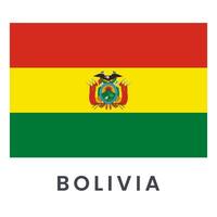 Flagge von Bolivien Vektor Illustration isoliert auf Weiß Hintergrund.