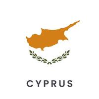 Flagge von Zypern isoliert auf Weiß Hintergrund. vektor