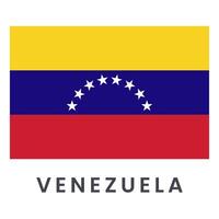 Venezuela Flagge Vektor isoliert auf Weiß Hintergrund.