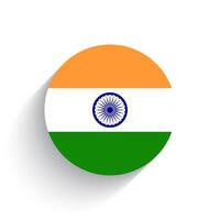 nationell flagga av Indien ikon vektor illustration isolerat på vit bakgrund.