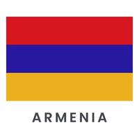 Flagge von Armenien Vektor isoliert auf Weiß Hintergrund.