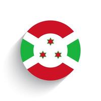 National Flagge von Burundi Symbol Vektor Illustration isoliert auf Weiß Hintergrund.