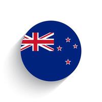 National Flagge Symbol Vektor Illustration von Neu Neuseeland isoliert auf Weiß Hintergrund.