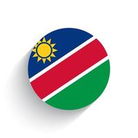 nationell flagga av namibia ikon vektor illustration isolerat på vit bakgrund.