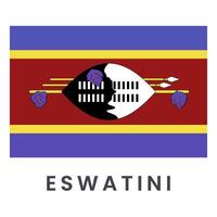 eswatini nationell flagga isolerat på vit bakgrund. vektor