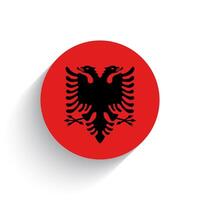 nationell flagga av albania ikon vektor illustration isolerat på vit bakgrund.