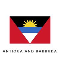 flagga av antigua och barbuda isolerat på vit bakgrund. vektor