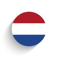 nationell flagga av nederländerna ikon vektor illustration isolerat på vit bakgrund.