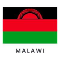 vektor malawi flagga isolerat på vit bakgrund.