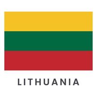 Litauen Flagge isoliert auf Weiß Hintergrund. vektor