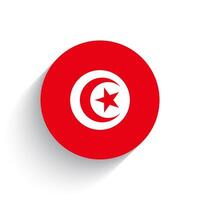 nationell flagga av tunisien ikon vektor illustration isolerat på vit bakgrund.