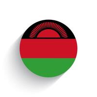 National Flagge von Malawi Symbol Vektor Illustration isoliert auf Weiß Hintergrund.