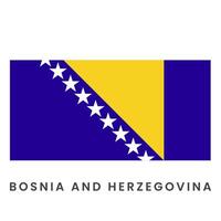 Flagge von Bosnien und Herzegowina isoliert auf Weiß Hintergrund. vektor