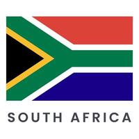 das Flagge von Süd Afrika isoliert auf Weiß Hintergrund. vektor