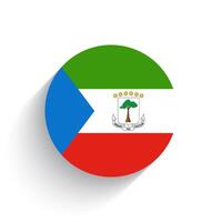 National Flagge von äquatorial Guinea Symbol Vektor Illustration isoliert auf Weiß Hintergrund.