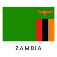 vektor zambia flagga isolerat på vit bakgrund.