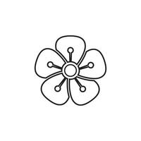 Blume Plumeria Logo Vektor Element Symbol Design