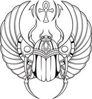 vektor illustration av skalbagge scarab egypten