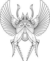 vektor illustration av skalbagge scarab egypten