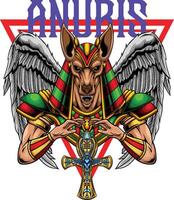 Vektor Illustration von Anubis Gott mit Prämie Qualität Lager Vektor