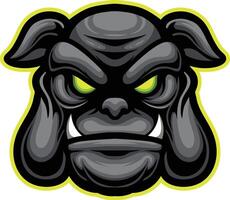 vektor bulldoggar maskot logotyp mall för sport bussiness och gaming team isolerat