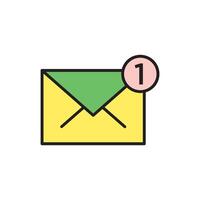 Mail-Icon-Vektor-Design-Vorlagen isoliert auf weißem Hintergrund vektor