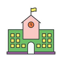 Schule Gebäude Symbol Vektor Design Vorlagen einfach und modern