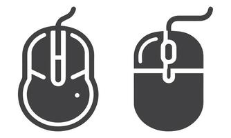 Computer Maus Vektor. Computer Maus Symbole oder Logo isoliert Zeichen Symbole. Computer Maus isoliert auf Weiß vektor