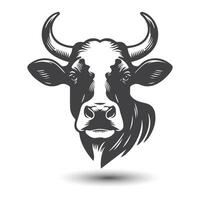 Kuh und Stier Kopf Symbol. abstrakt Kühe Kopf vektor