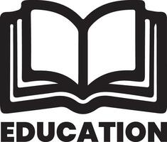 utbildning logotyp vektor konst illustration svart Färg, utbildning ikon, symbol