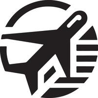 minimal Fluggesellschaften Logo mit kreativ gestalten Symbol, eben Symbol vektor