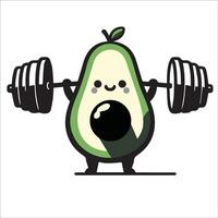 ai generiert Avocado Fitnessstudio Illustration vektor