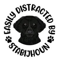 lätt förvirrad förbi stabyhoun hund t-shirt design proffs vektor