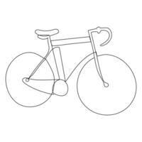 kontinuierlich Single Vektor Linie Kunst Zeichnung und einer Linie Illustration von Fahrrad