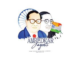 bhimrao ambedkar. DR. bhimrao ambedkar. b. r. ambedkar. Jayanti indisch Babasaheb Tag Feier Vektor Illustration